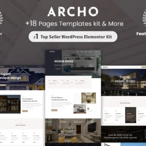 Archo - Architecture & Interior Elementor Template Kit